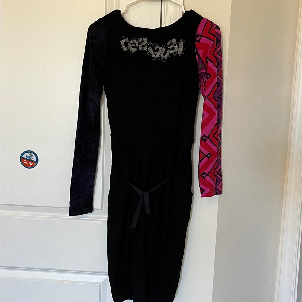 Desigual - Colorful Long Sleeve Dress with Graphic Design - Picture 6 of 6